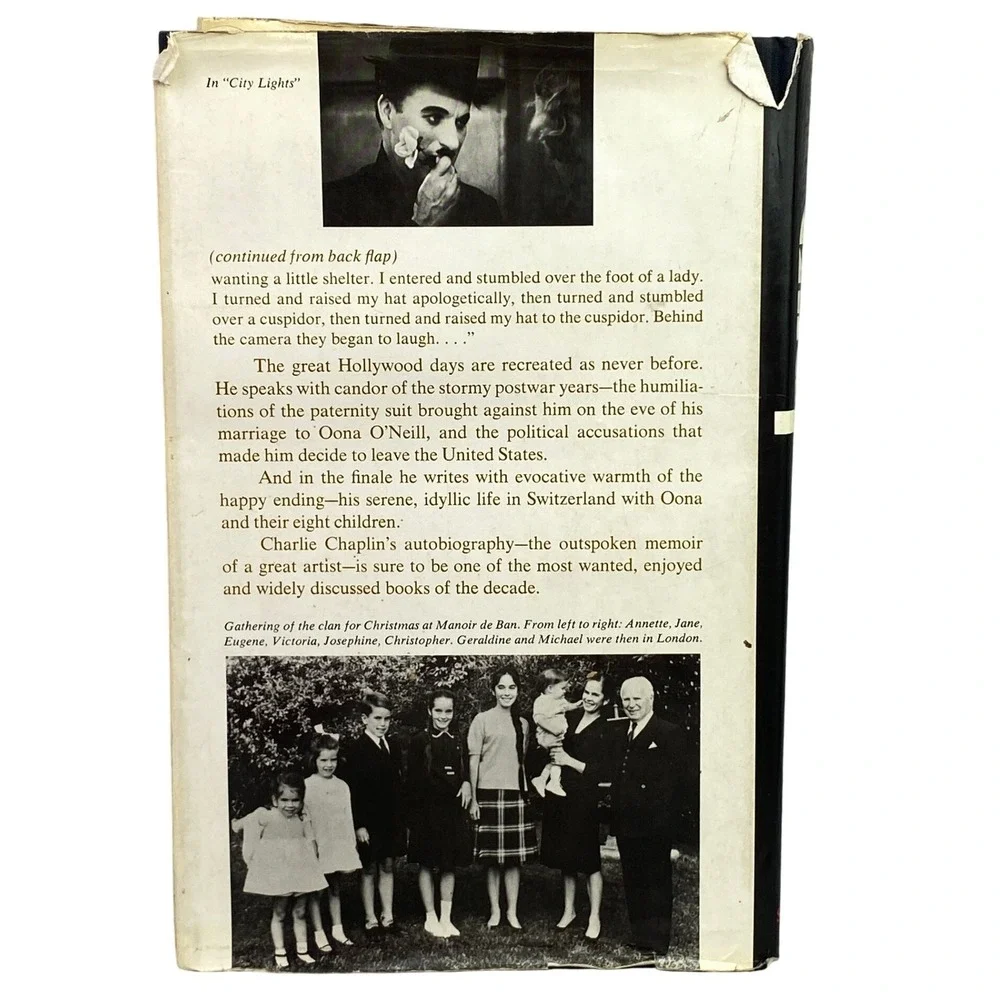 1964‎ My Autobiography by Charles CHAPLIN Hardcover Book 1st Print RARE